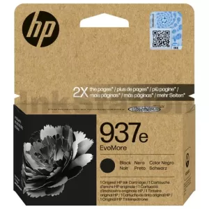 HP 937e EvoMore Genuine Black Ink Cartridge 4S6W9NA - 2,500 Pages