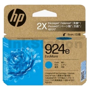 HP 924e EvoMore Genuine Cyan Ink Cartridge 4K0V7NA - 800 Pages