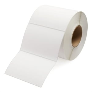 1 Roll Removable 100mm X 75mm Perforated Direct Thermal Labels White - 500 Labels per Roll