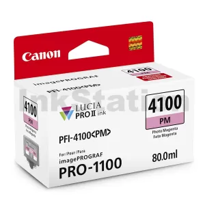 Genuine Canon LUCIA PRO II PFI-4100PM Photo Magenta Ink Tank - 80ML