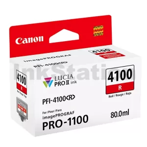 Genuine Canon LUCIA PRO II PFI-4100R Red Ink Tank - 80ML