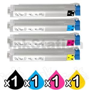 4 Pack OKI Compatible C9600/C9650/C9800/C9850 Toner Cartridges (42918917-42918920)