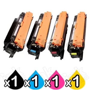 4 Pack HP 655A (CF450A-CF453A) Compatible Toner Cartridges [1BK,1C,1M,1Y]