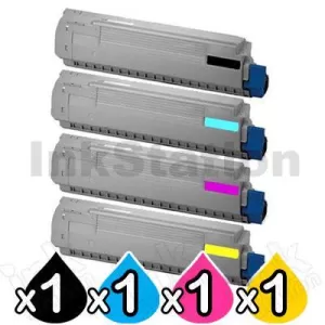 4 Pack OKI Compatible C831N Toner Combo - 10,000 pages (44844525-44844528) [1BK,1C,1M,1Y]