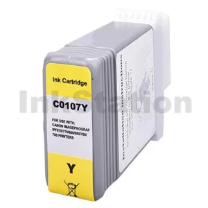Compatible Canon PFI-107Y Yellow Ink Cartridge