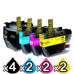 10 Pack Compatible Brother LC-3319XL Ink Cartridges Combo (High Yield of Brother LC-3317) [4BK, 2C, 2M, 2Y]