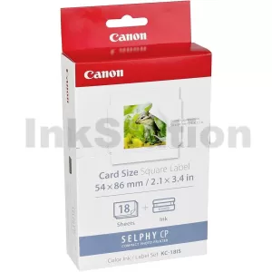 Canon KC-18IS Genuine Ink & Label Pack
