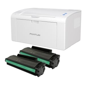 Pantum P2509W Wireless Single Function Mono Laser Printer plus Two Genuine PD-219 Toner Cartridges