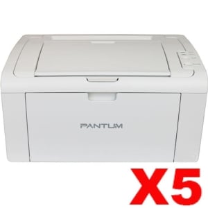 5 x Pantum P2509W Wireless Single Function Mono Laser Printer - Wi-Fi / USB