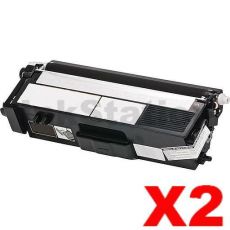 2 x Compatible Brother TN-349BK Black Toner Cartridge - 6,000 pages