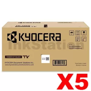 5 x Genuine Kyocera TK-1264 Black Toner Kit PA4000x / PA4000wx - 10,000 pages