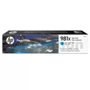 HP 981X Genuine Cyan High Yield Inkjet Cartridge L0R09A - 10,000 Pages