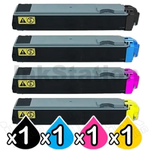 4 Pack Non-Genuine alternative for TK-520 Toner Cartridges suitable for Kyocera FS-C5015N [1BK,1C,1M,1Y]