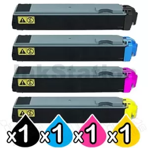 4 Pack Non-Genuine alternative for TK-520 Toner Cartridges suitable for Kyocera FS-C5015N [1BK,1C,1M,1Y]