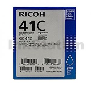 Lanier SG-3110DNW / SG-7100DN Genuine GC41C Cyan Ink Cartridge [405762] - 2,200 pages