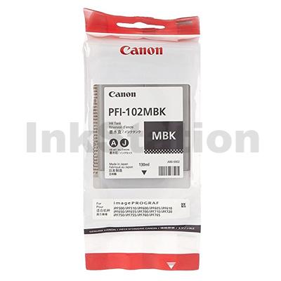 Canon Genuine PFI-102MBK Matte Black Ink Cartridge - Ink Cartridges ...