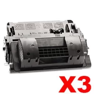 3 x HP CE390X (90X)  Compatible Black High Yield Toner Cartridge - 24,000 Pages