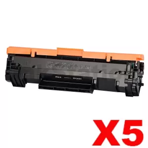 5 x HP 134X W1340X Compatible Black High Yield Toner Cartridge - 2,400 Pages