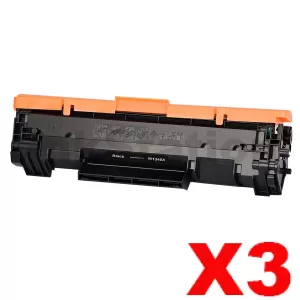 3 x HP 134X W1340X Compatible Black High Yield Toner Cartridge - 2,400 Pages