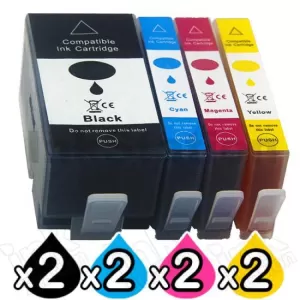 8 Pack HP 915XL Compatible High Yield Inkjet Cartridge 3YM22AA - 3YM19AA [2BK,2C,2M,2Y]