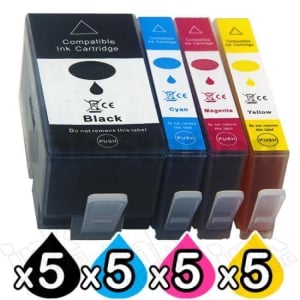 20 Pack HP 915XL Compatible High Yield Inkjet Cartridge 3YM22AA - 3YM19AA [5BK,5C,5M,5Y]