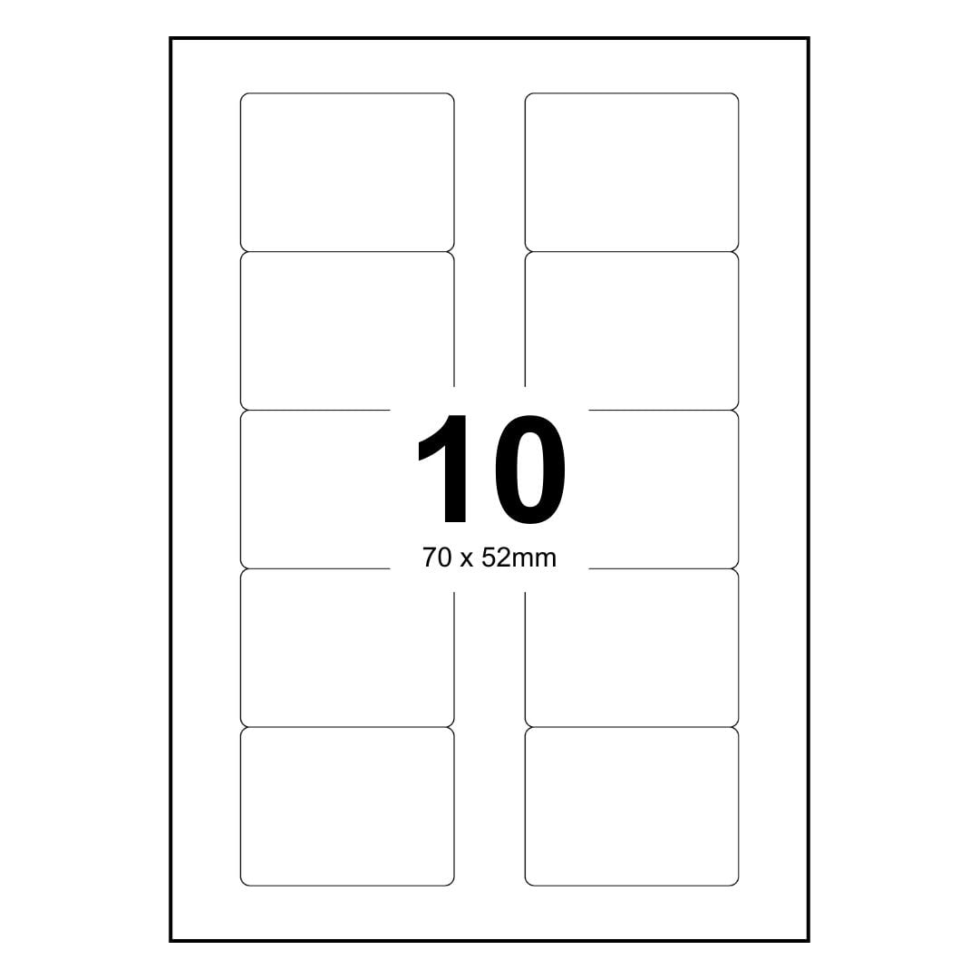 100 Sheets A4 White Self Adhesive Paper Laser Inkjet Sticker Labels 70 ...