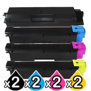 2 Sets of 4 Pack Non-Genuine TK-8604 Toner Combo For Kyocera FS-C8650DN [2BK,2C,2M,2Y]