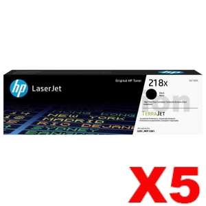 5 x HP 218X W2180X Genuine Black High Yield Toner Cartridge - 3,200 pages