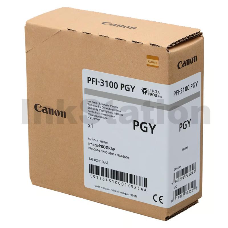 Lucia Inks Canon Genuine LUCIA PRO II PFI-3100PGY Photo Grey Ink Tank - 160ML ...