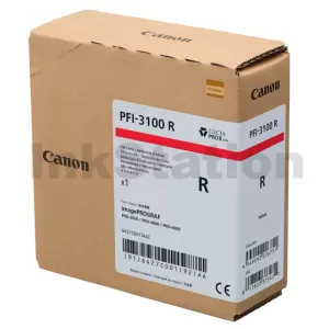 Genuine Canon LUCIA PRO II PFI-3100R Red Ink Tank - 160ML