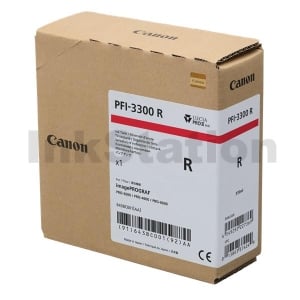 Genuine Canon LUCIA PRO II PFI-3300R Red Ink Tank - 330ML