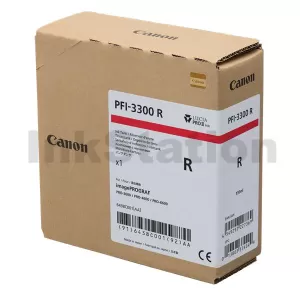 Genuine Canon LUCIA PRO II PFI-3300R Red Ink Tank - 330ML