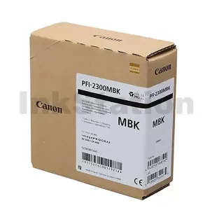 Genuine Canon LUCIA PRO II PFI-2300MBK Matte Black Ink Tank - 330ML