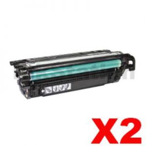 2 x HP CE264X (646X) Compatible Black Toner Cartridge - 17,000 Pages