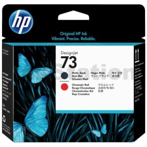 HP 73 Genuine Matte Black and Chromatic Red DesignJet Printhead CD949A