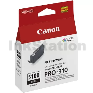 Genuine Canon LUCIA PRO II PFI-5100MBK Matte Black Ink Tank - 14.4ml