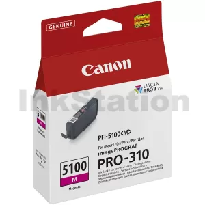Genuine Canon LUCIA PRO II PFI-5100M Magenta Ink Tank - 14.4ml