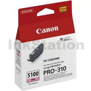 Genuine Canon LUCIA PRO II PFI-5100PM Photo Magenta Ink Tank - 14.4ml