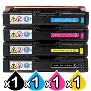 4 Pack Ricoh P C301W / M C250FW Compatible Toner Cartridges Combo 408344 - 408347 [1BK,1C,1M,1Y]