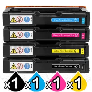 4 Pack Ricoh P C301W / M C250FW Compatible Toner Cartridges Combo 408344 - 408347 [1BK,1C,1M,1Y]
