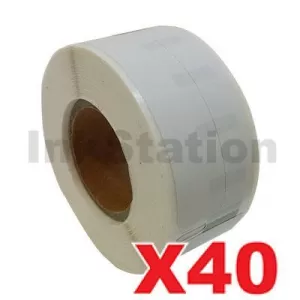 40 x Dymo SD99017 / S0722460 Compatible White Label Roll 12mm x 50mm - 220 labels per roll