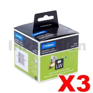 3 x Dymo SD99015 / S0722440 Genuine Multi Purpose Label Roll 54mm x 70mm - 320 labels per roll