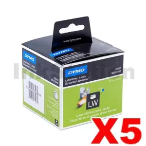 5 x Dymo SD99015 / S0722440 Genuine Multi Purpose Label Roll 54mm x 70mm - 320 labels per roll