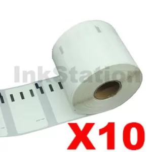 10 x Dymo SD11354 / S0722540 Compatible Multi Purpose Label Roll 57mm x 32mm - 1,000 labels per roll