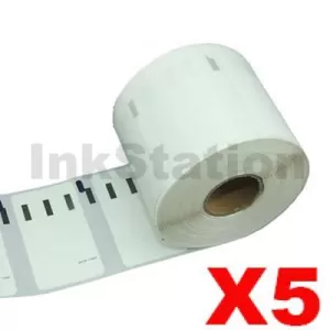 5 x Dymo SD11354 / S0722540 Compatible Multi Purpose Label Roll 57mm x 32mm - 1,000 labels per roll
