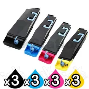 3 Sets of 4 Pack Non-Genuine alternative for TK-859 Toner Cartridges suitable for Kyocera TASKalfa 400ci, 500ci [3BK,3C,3M,3Y]