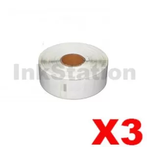 3 x Dymo SD99012 / S0722400 Compatible White Label Roll 36mm x 89mm - 260 labels per roll