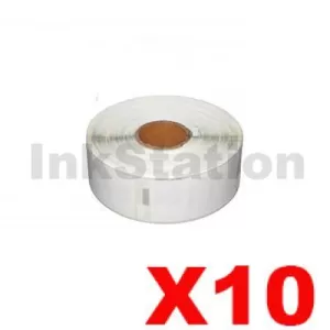 10 x Dymo SD99012 / S0722400 Compatible White Label Roll 36mm x 89mm - 260 labels per roll