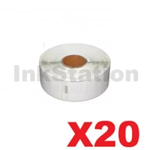 20 x Dymo SD99012 / S0722400 Compatible White Label Roll 36mm x 89mm - 260 labels per roll