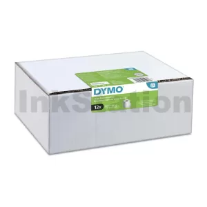 12 Rolls Dymo Single SD99012 / S0722400 Genuine White Label Roll 36mm x 89mm - 260 labels per roll (2093093)
